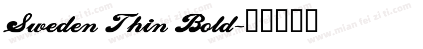 Sweden Thin Bold字体转换